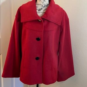 Alfani Wool Blend Red Coat